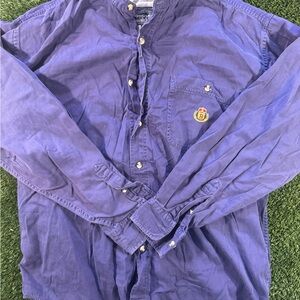 Men's Bogari Blue Casual Button Down Shirt